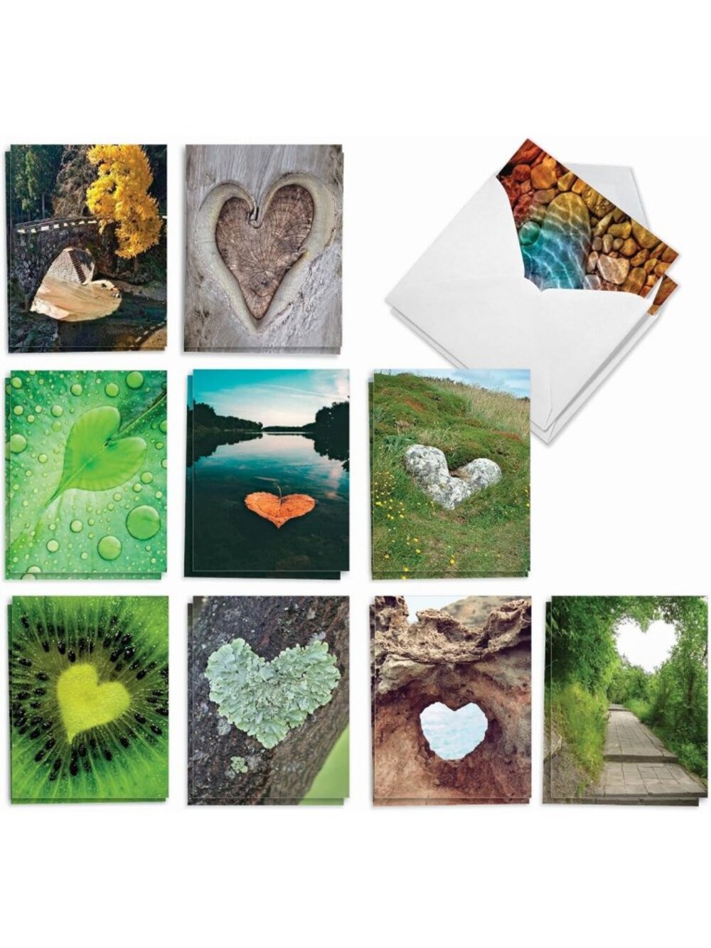 20 Cute Boxed Assorted Blank Cards - 10 Unique Designs, Perfect for Any Occasion